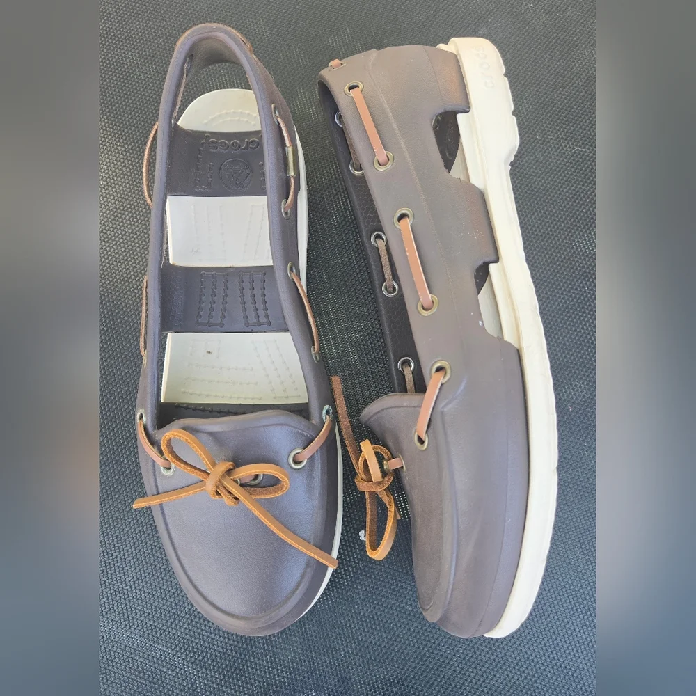 CROCS Brown‎ and Tan Sandals